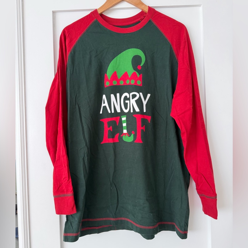 Lazy One Angry Elf Long Sleeve Shirt, M